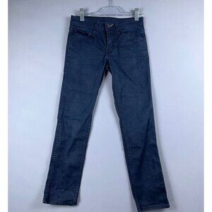 Levis Skinny Jeans Mens Size W29XL30 Mid Rise Dark Wash Denim Stretch Blue